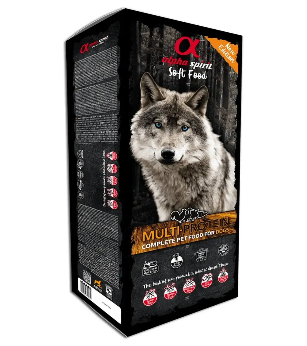 Alpha Spirit félnedves kutyatáp Multiprotein 9kg